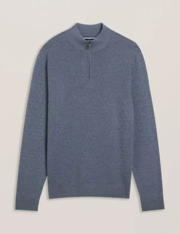 Kurnle T Knit Half Zip Funnel Neck Jumper<Ted Baker Flash Sale