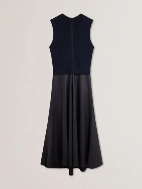 Labasa Sleeveless Knit Faux Leather Midi Dress<Ted Baker Best Sale
