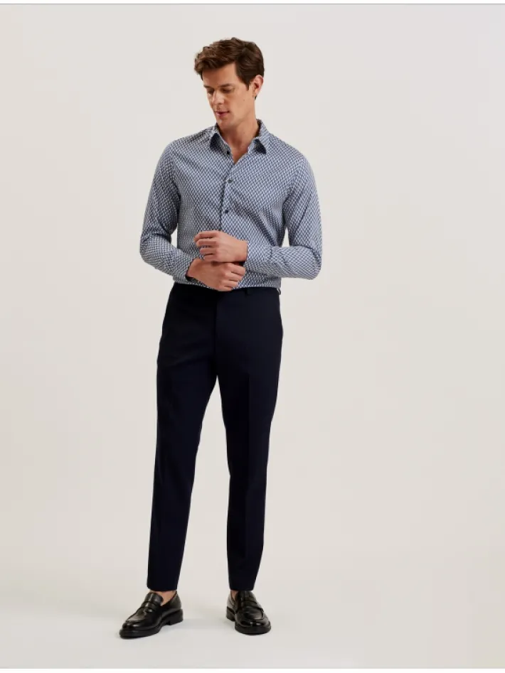 laceby_geometric_print_lo_1.webp Laceby Geometric Print Long Sleeve Slim Shirt<Ted Baker Sale