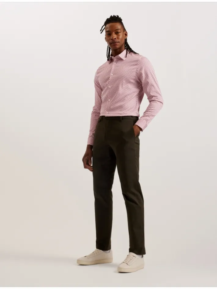 laceby_geometric_print_lo_3-1.webp Laceby Geometric Print Long Sleeve Slim Shirt<Ted Baker Shop