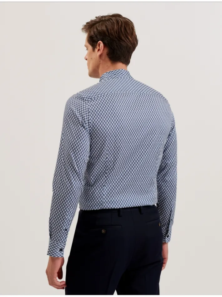 laceby_geometric_print_lo_4.webp Laceby Geometric Print Long Sleeve Slim Shirt<Ted Baker Sale
