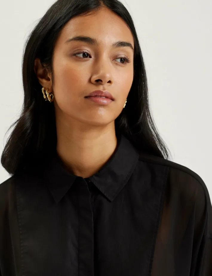 lechosa_bib_front_sheer_l_3-1.webp Lechosa Bib Front Sheer Long Sleeve Blouse<Ted Baker New