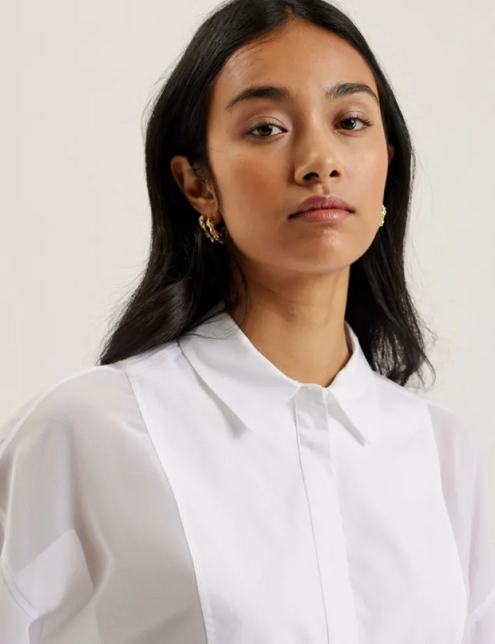 lechosa_bib_front_sheer_l_3.webp Lechosa Bib Front Sheer Long Sleeve Blouse<Ted Baker Cheap