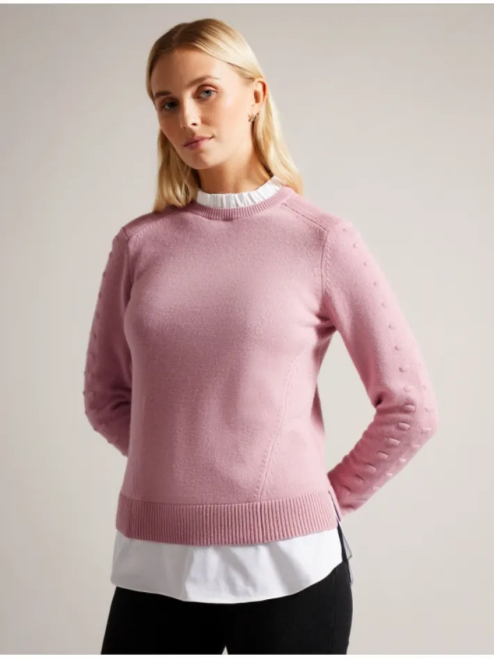 lissiah_bobble_detail_shi_0-1.webp Lissiah Bobble Detail Shirt Hem Knitted Jumper<Ted Baker Cheap