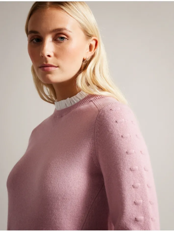 lissiah_bobble_detail_shi_1-1.webp Lissiah Bobble Detail Shirt Hem Knitted Jumper<Ted Baker Cheap