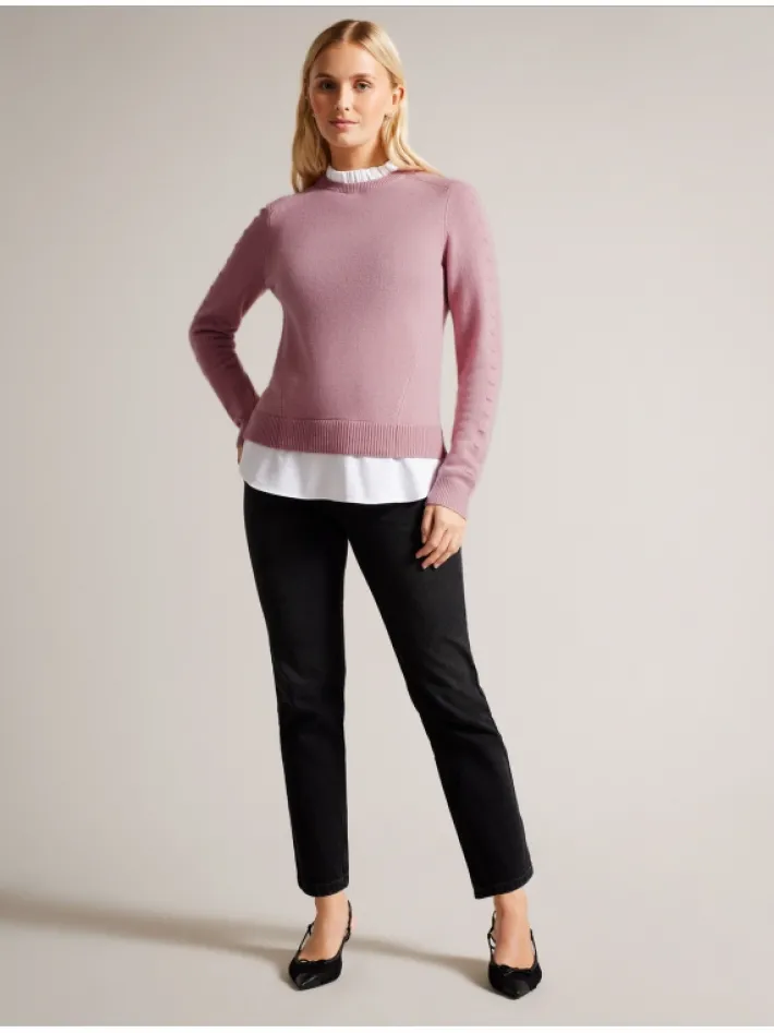 lissiah_bobble_detail_shi_3-1.webp Lissiah Bobble Detail Shirt Hem Knitted Jumper<Ted Baker Cheap