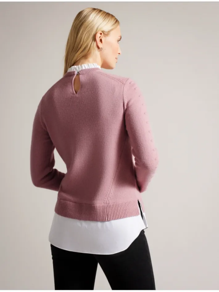 lissiah_bobble_detail_shi_4-1.webp Lissiah Bobble Detail Shirt Hem Knitted Jumper<Ted Baker Cheap