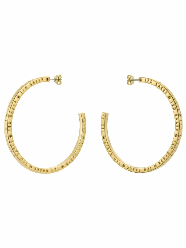 loa_logo_hoop_earrings_2.webp Loa Logo Hoop Earrings<Ted Baker Clearance