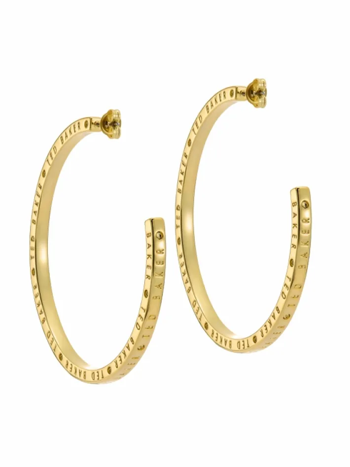 loa_logo_hoop_earrings_4.webp Loa Logo Hoop Earrings<Ted Baker Clearance