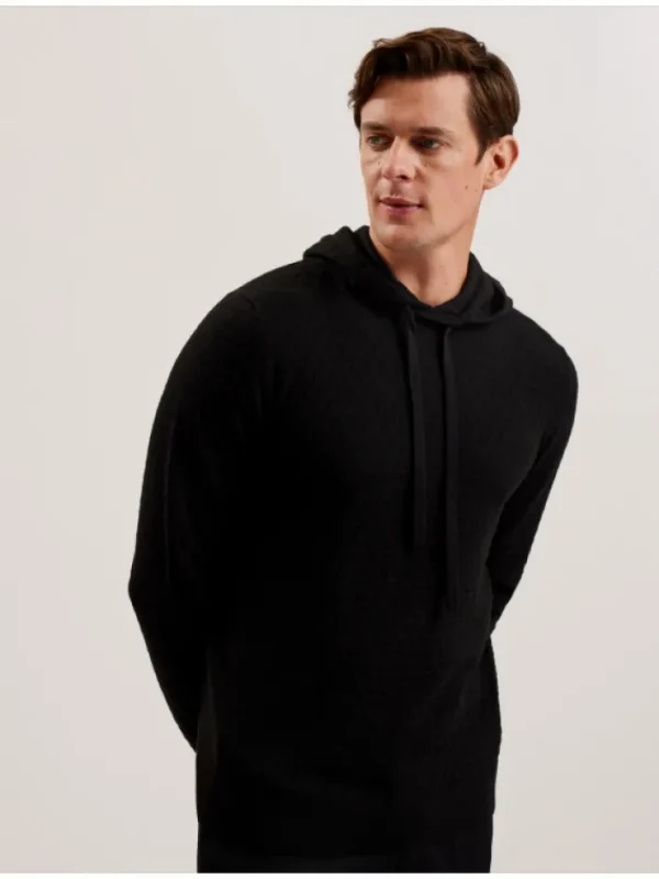Loular Textured T Knit Wool Blend Hoodie<Ted Baker Fashion