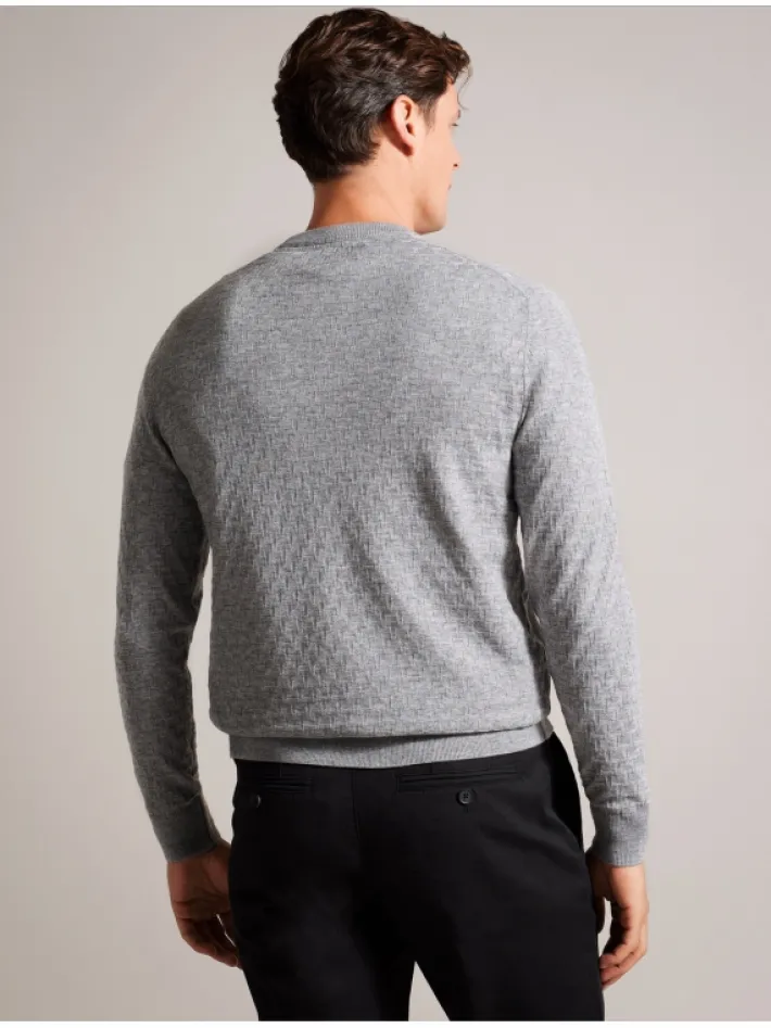 loung__long_sleeve_t_stit_4.webp Loung Long Sleeve T Stitch Crew Neck Sweater<Ted Baker Outlet