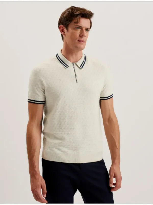 Mahani Short Sleeve Zip Polo<Ted Baker Store