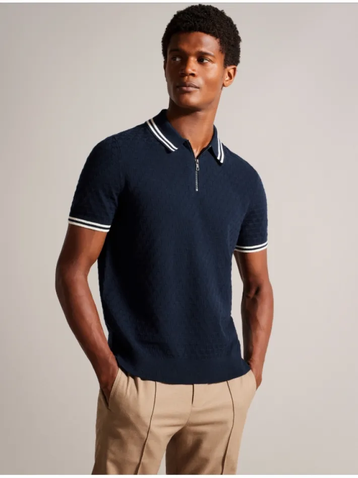 mahani_short_sleeve_zip_p_0.webp Mahani Short Sleeve Zip Polo<Ted Baker Cheap