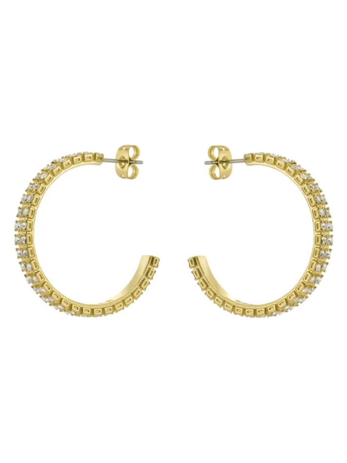 mellia__medium_double_cry_3.webp Mellia Medium Double Crystal Hoop Earrings<Ted Baker Best