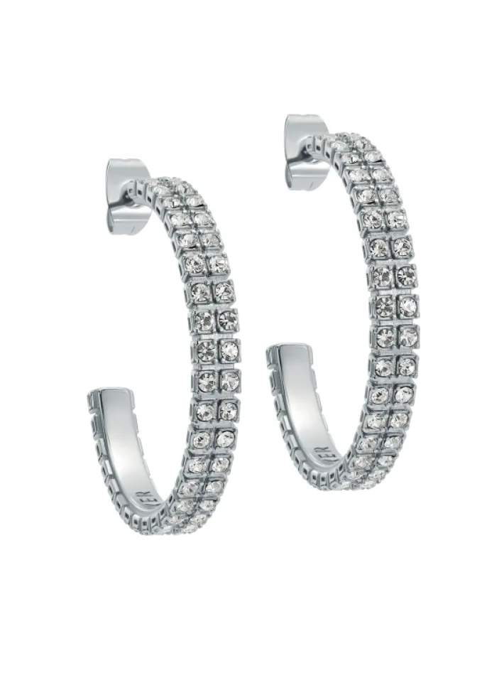 mellia_mellia_medium_doub_2.webp Mellia MELLIA Medium Double Crystal Hoop Earrings<Ted Baker Sale