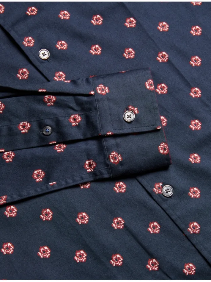 mikceal_floral_pattern_sl_5.webp Mikceal Floral Pattern Slim Fit Long Sleeve Shirt<Ted Baker Clearance