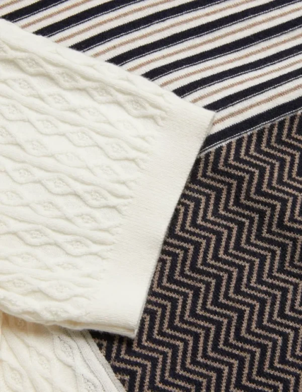 Minsta Textured Patchwork Knit Polo Shirt<Ted Baker Fashion