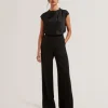Misrina Drape Neck Detail Satin Top<Ted Baker Online