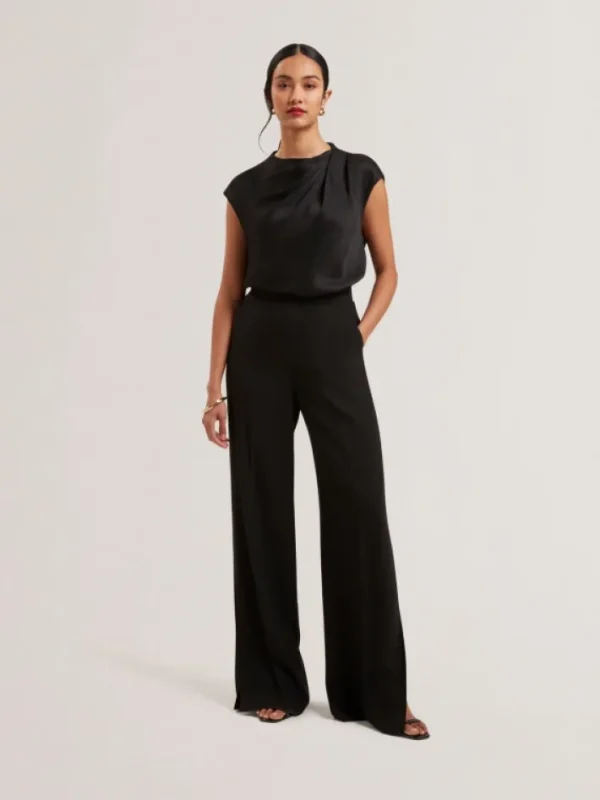 Misrina Drape Neck Detail Satin Top<Ted Baker Online