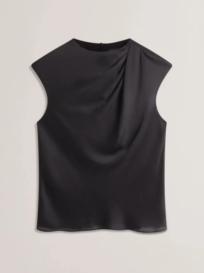 misrina_drape_neck_detail_4.webp Misrina Drape Neck Detail Satin Top<Ted Baker Online