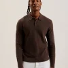 Morar Long Sleeve T Stitch Knitted Polo<Ted Baker Hot