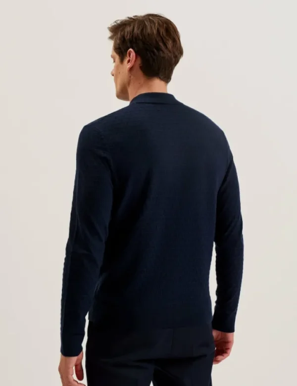 Morar T Knit Long Sleeve Polo Top<Ted Baker Discount