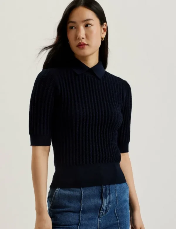 Morliee Textured Knit Puffed Short Sleeve Sweater<Ted Baker Hot