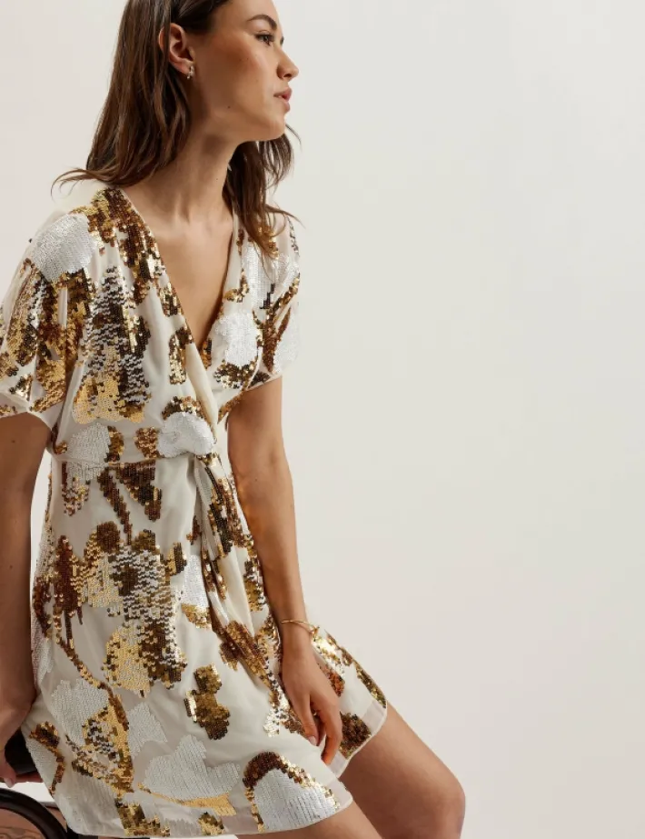 noosh_knot_front_vneck_se_4.webp Noosh Knot Front V-Neck Sequin Mini Dress<Ted Baker Best Sale
