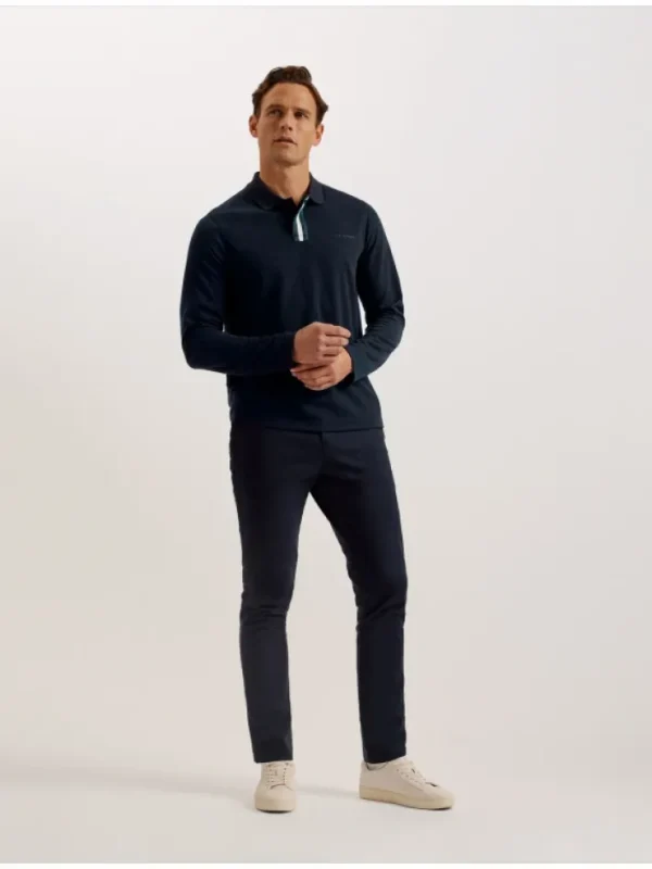 Pacto Branded Long Sleeve Polo Shirt<Ted Baker Store
