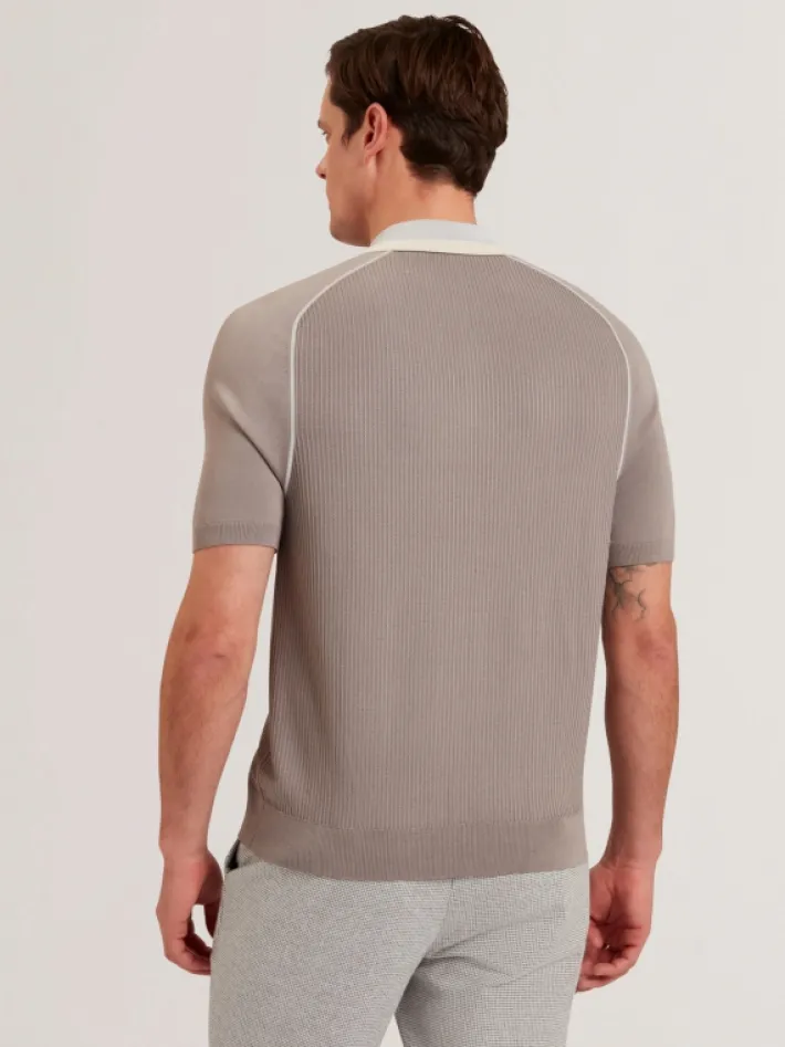 paxto_textured_zip_polo_w_3-1.webp Paxto Textured Zip Polo With Striped Collar<Ted Baker Sale