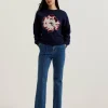 Raynahh Textured Floral Graphic Cotton Sweatshirt<Ted Baker Cheap