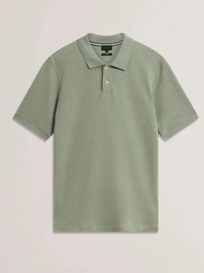 redman_short_sleeve_regul_4.webp Redman Short sleeve Regular Textured Polo<Ted Baker Best Sale