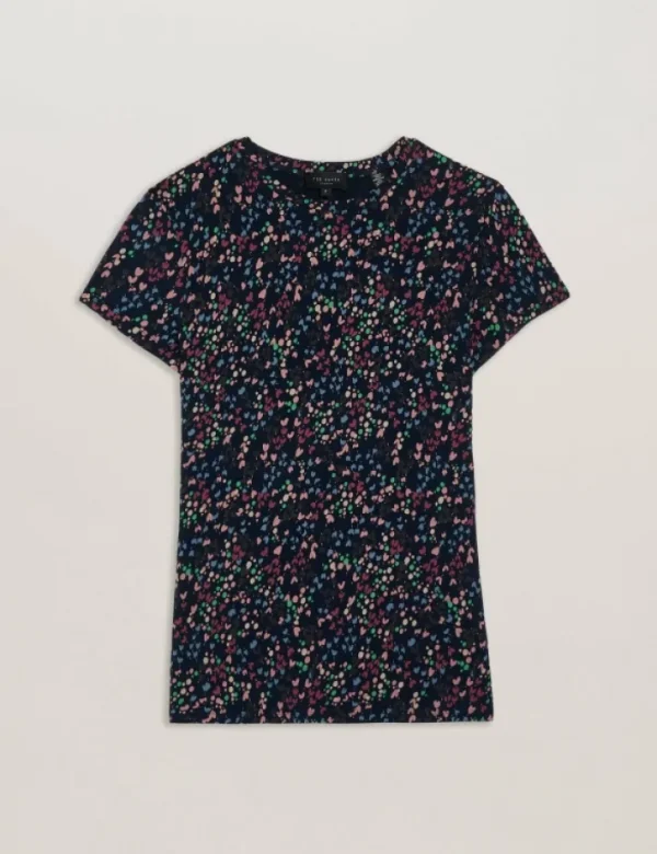 Remanaa Heart Printed Fitted Tee<Ted Baker Online