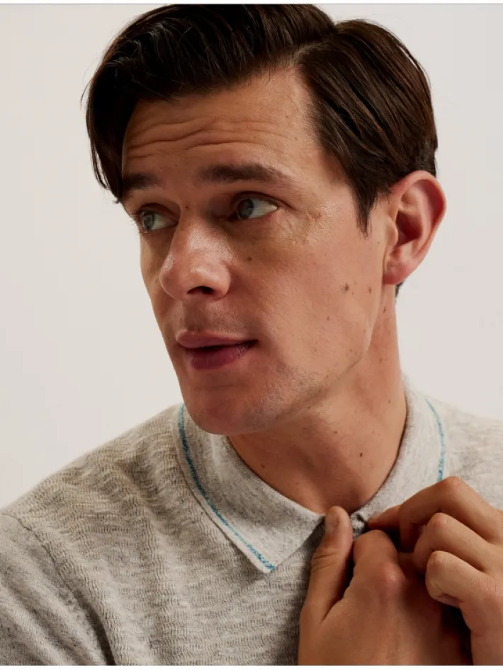rojor_short_sleeve_zip_th_3-1.webp Rojor Short Sleeve Zip Through Textured Front Polo<Ted Baker Outlet