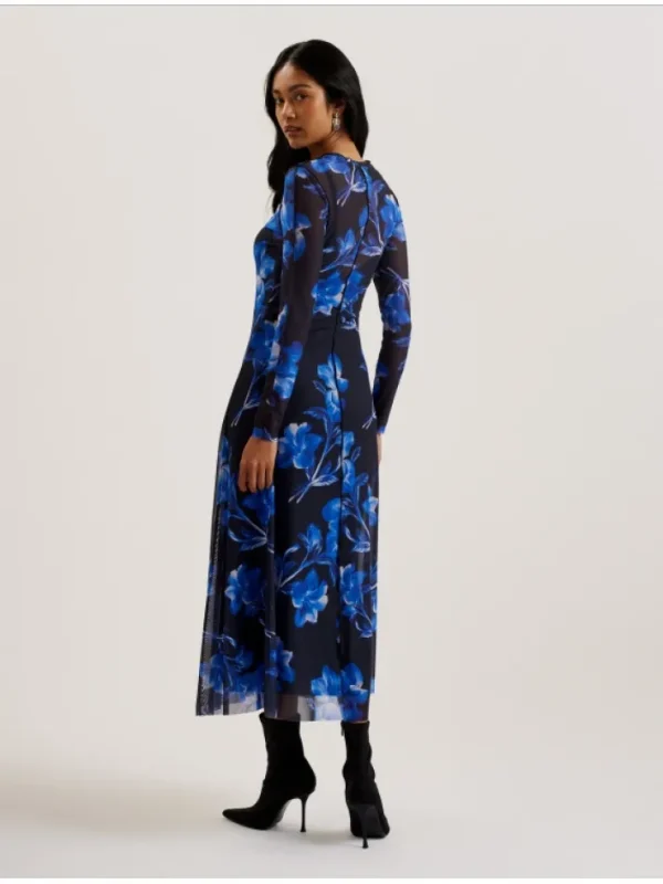 Rozeen Mesh Long Sleeve Printed Dress<Ted Baker Online