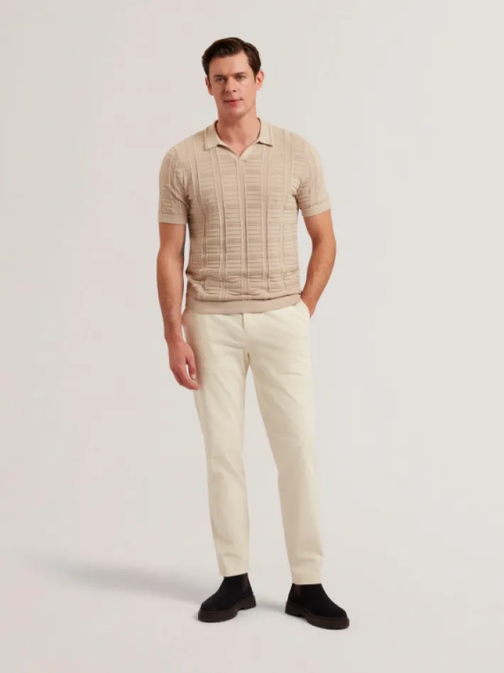 ruzza__short_sleeve_open__0-1.webp Ruzza Short Sleeve Open Neck Textured Polo<Ted Baker New
