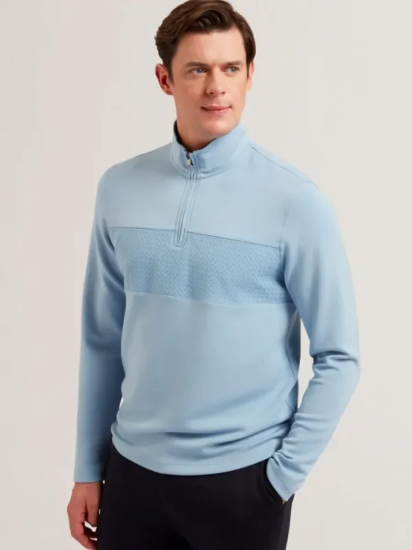 Simonea Textured Panel Half-Zip Modal Sweatshirt<Ted Baker Outlet