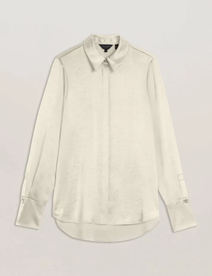 sonora_satin_longline_cov_5.webp Sonora Satin Longline Covered Placket Blouse<Ted Baker Online
