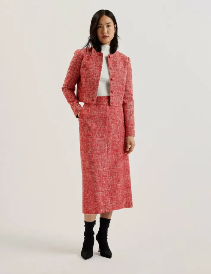 sumi_cropped_boucle_round_1.webp Sumi Cropped Boucle Round Neck Jacket<Ted Baker Hot