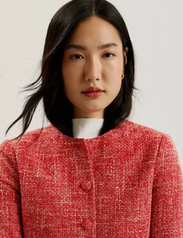 Sumi Cropped Boucle Round Neck Jacket<Ted Baker Hot