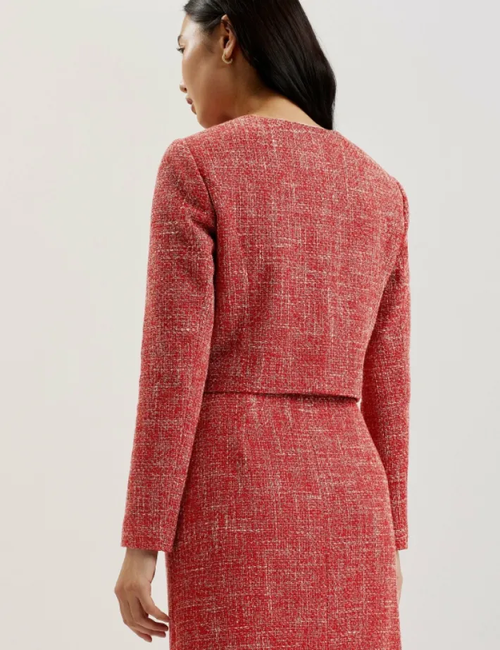 sumi_cropped_boucle_round_4.webp Sumi Cropped Boucle Round Neck Jacket<Ted Baker Hot