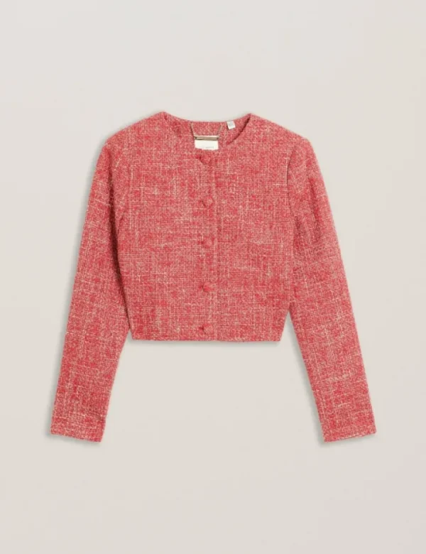 Sumi Cropped Boucle Round Neck Jacket<Ted Baker Hot