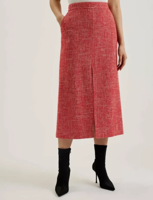 Sumis Tailo Boucle Midi Skirt With Front Slit<Ted Baker Online