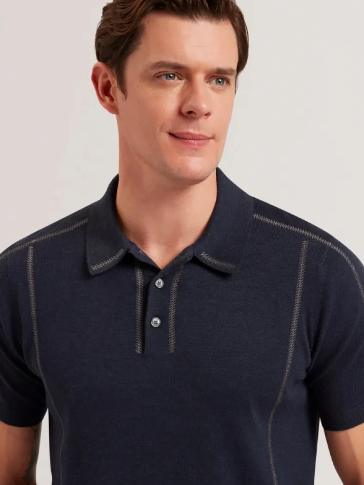 telle_short_sleeve_regula_2.webp Telle Short Sleeve Regular Embroidered Button Polo<Ted Baker Online