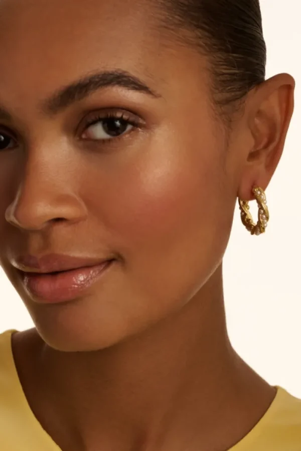 Tiyaa Twisted Pearl Hoop Earrings<Ted Baker Hot