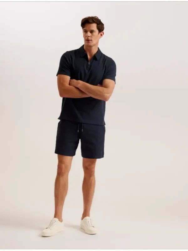 Zarkes Short Sleeve Regular Zip Polo<Ted Baker Fashion