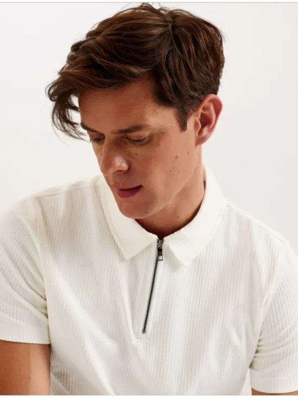 Zarkes Short Sleeve Regular Zip Polo<Ted Baker Clearance
