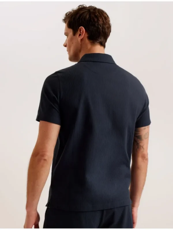 Zarkes Short Sleeve Regular Zip Polo<Ted Baker Fashion